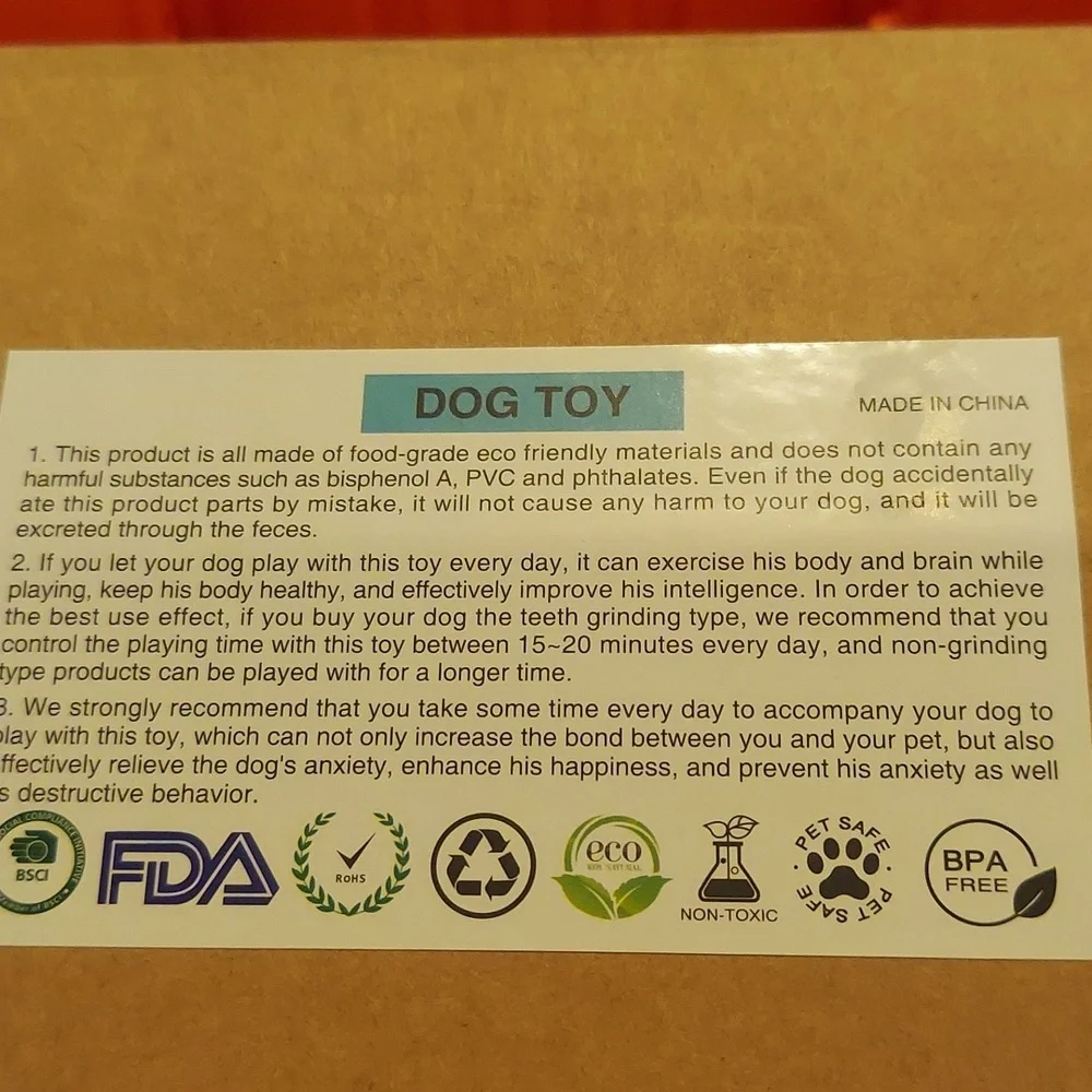 NEW Bright Orange dog Toy in Packaging